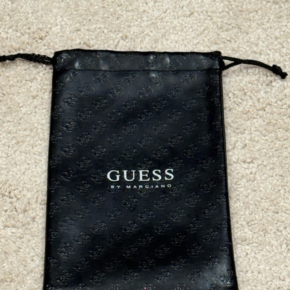 GUESS Black Logo Drawstring Pouch - Picture 1 of 5